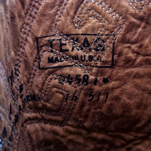 Texas Imperial Vintage Men’s Western Boots Light Brown Size 10.5 D Pre-owned - Picture 9 of 11
